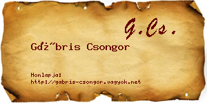 Gábris Csongor névjegykártya