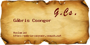 Gábris Csongor névjegykártya