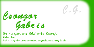 csongor gabris business card